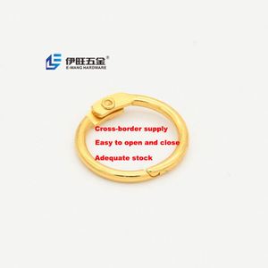 YIWANG, anillo de libro de hojas sueltas doradas de 0,6 pulgadas, anillos de encuadernación de libros para cuaderno, álbum de fotos diario - Product Image 1