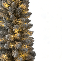 Arbre de Noël Artificiel Moderne de Luxe Premium 2026 de Haute Qualité, Vente en Gros Direct Usine, 7,5 pieds, Lumières LED en PVC, Forme Réaliste