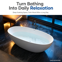 Baignoire de massage Whirlpool en acrylique de 72 pouces avec jets d'air