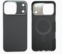 Coque de téléphone magnétique fine et sans couture en fibre d'aramide minimaliste pour iPhone 17 – Vente en gros usine