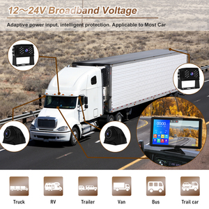 Máy Ghi Hình <span class=keywords><strong>DVR</strong></span> MP4 4 Kênh Màn Hình Chia Nhỏ 10.36 Inch Cho Xe Hơi Với Camera Dự Phòng AHD Phía Trước Phía Sau Cho Xe Tải/Xe Buýt/Xe Kéo/RV - Product Image 2