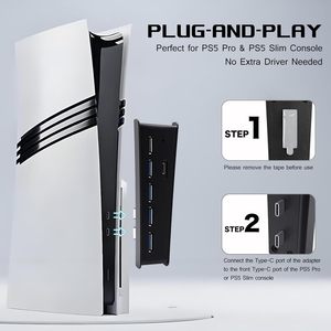 Hub USB 6 ports pour console <span class=keywords><strong>PS5</strong></span> Pro & <span class=keywords><strong>PS5</strong></span> Slim (version disque/numérique) – Adaptateur chargeur et répartiteur de ports USB supplémentaires - Product Image 4