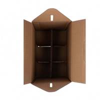 Verres à bouteille portables imprimés personnalisés vin Carton ondulé papier emballage de vin en vrac Six Pack boîte à bière
