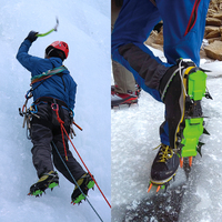 Crampons à glace professionnels S5A en acier à clipser, 14 dents, longueur réglable, durables, imperméables, équipement de sécurité pour l'alpinisme en extérieur