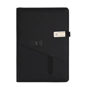 2024 Ensemble de cahier de chargeur sans fil recouvert de cuir Livre de composition avec tampon juridique pour cadeaux d'entreprise pour le secteur de l'éducation - Product Image 2