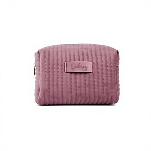 Custom Velvet Large-Capacity Makeup <b>Bag</b>, Travel Storage Pouch, Cosmetic Organizer Perfect for <b>Bridesmaids</b>, Parties and Birthdays - Product Image 1