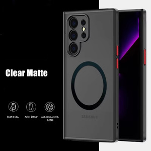 Para Samsung Galaxy A15 A05 A05S A33 A55 A25 <span class=keywords><strong>A23</strong></span> A51A32 <span class=keywords><strong>A13</strong></span> A53 lujo esmerilado magnético inalámbrico carga mate funda trasera dura - Product Image 6
