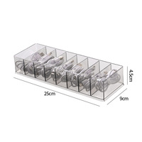 Boîte de rangement rectangulaire multi-compartiments en plastique PS, directement de l'usine, avec grille à cellules ouvertes, design moderne et minimaliste pour bureau
