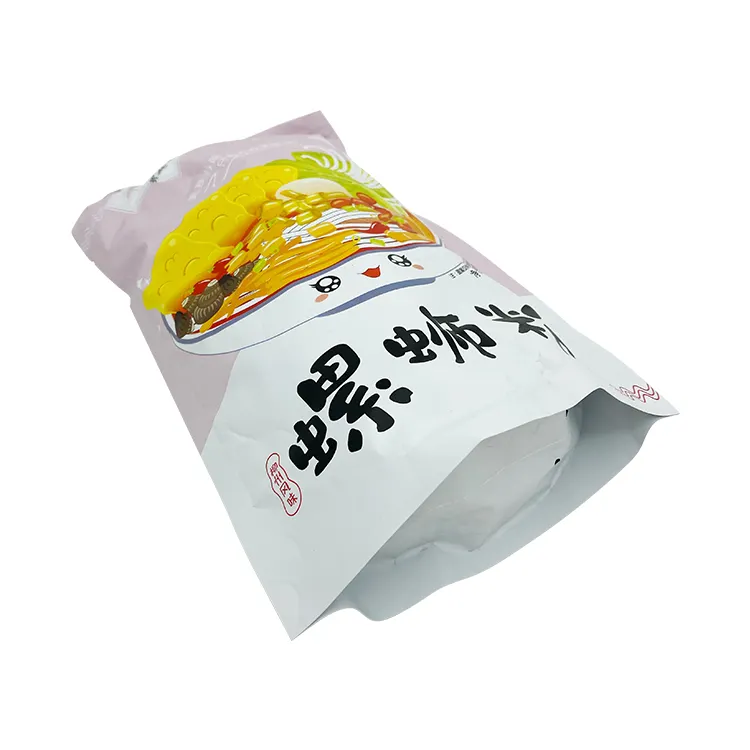 कस्टम मुद्रित खड़े हो जाओ पाउच नूडल पैकिंग प्लास्टिक खाद्य पैकेजिंग बैग