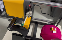 Presse à chaud pneumatique double station pour casquettes, contrôleur numérique, semi-automatique, transfert multicolore pour chapeaux, personnalisable, Chine