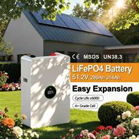 Batería Doméstica LiFePO4 de 5kWh, 10kWh, 15kWh, 20kWh, 30kWh, 48V, 51.2V, 100Ah, 200Ah, Apilable, de Montaje en Pared, para Almacenamiento de Energía
