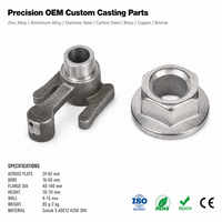 Composants automobiles moulés sur mesure : écrou hexagonal à bride, manchon de collier de moyeu OEM, corps de clé et embout fendu, moulage par investissement
