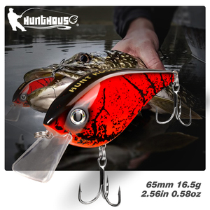 Haute qualité 65mm 16.5g artificiel flottant manivelle basse appât dur appât Topwater Wobblers méné manivelle truite <span class=keywords><strong>carpe</strong></span> métal bois - Product Image 1