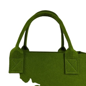 Fourre-tout de luxe sacs en feutre de bureau avec votre logo grand sac à provisions fourre-tout en feutre pour la fête sac fourre-tout en feutre recyclé vert - Product Image 2