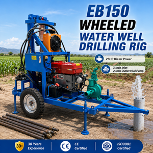 <strong>Low</strong> Cost <strong>High</strong>-quality Portable Water Well Drilling <strong>Rig</strong> Suitable for Depths of 100 150 Meters - Product Image 2