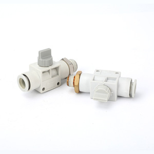 Vanne pneumatique VHK3-04F 1/4 po en plastique et laiton, vanne d'arrêt et de régulation pour gaz à température normale - Product Image 1