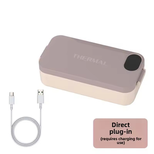 Boîte à lunch chauffante électrique portable rechargeable avec affichage numérique intelligent, en acier inoxydable 304, capacité de 1 litre, pour le bureau et l'extérieur - Product Image 2