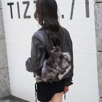 Sac à bandoulière Zeyu de luxe pour femme en fausse fourrure de renard, sac hobo moelleux à porter sous le bras avec sangle en cuir, sac à main en fausse fourrure écologique