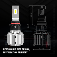LANSEKO Super Bright X20 Phare LED P13 PSX26 H4 H7 H11 9005 9006 CANBUS Ventilateur de refroidissement pour voiture Ampoules LED Kit de conversion