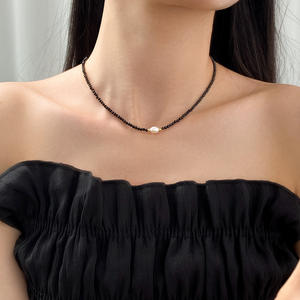Collar de Plata de Ley S925 con Perla en Forma de Corazón, Lujoso y Exclusivo, Cadena para Clavícula con Forma de Corazón, Gargantilla de Moda Y00478 - Product Image 1