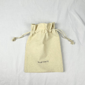 Wholesale <b>Personalized</b> Cotton Drawstring <b>Bag</b> White Cotton Drawstring Pouch With String and Custom Logo - Product Image 4