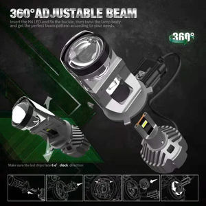 H4 9003 CANbus lente <span class=keywords><strong>Mini</strong></span> proyector LED faro bombillas 55W 11000LM 6000K HB2 led bombilla Xenón para motocicleta - Product Image 3