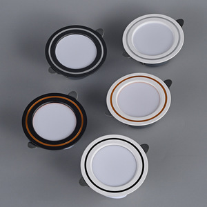 ไฟ LED ทรงกลมแบบฝังเพดาน สีดำ อะลูมิเนียมไร้ขอบ แสงสีขาวธรรมชาติ 4100K AC 220V ไฟส่องสว่างภายในอาคาร CRI 90 ปรับความสว่างได้ - Product Image 3