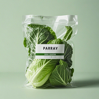 Pochette en plastique refermable à imprimé personnalisé, anti-buée et anti-buée, en PP avec fermeture à glissière, sacs d'emballage pour raisins, cerises, graines de fruits et légumes