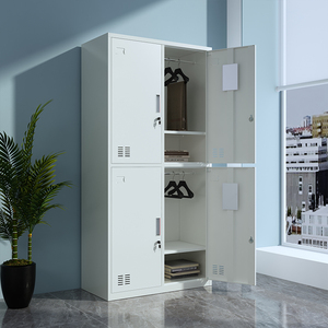 Metal Steel <b>Locker</b> <b>Cabinet</b> 4 Door Storage Wardrobe Lockable School Office Hospital Use - Product Image 3