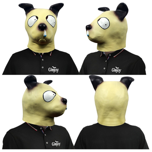 Masque de crâne intégral effrayant en latex respirant pour cosplay de chien, idéal pour Halloween, maison hantée et escape room - Product Image 3