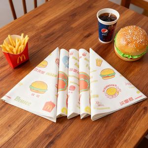 Food Grade Wax <b>Paper</b> Greaseproof Custom Logo Hamburger <b>Paper</b> Sandwich <b>Paper</b> Baking Kitchen Chicken <b>Roll</b> - Product Image 5