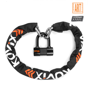 Chaîne de vélo en acier trempé de 16 mm, <span class=keywords><strong>antivol</strong></span>, chaîne de moto épaisse en acier, cadenas de chaîne de vélo avec mini cadenas en <span class=keywords><strong>U</strong></span> - Product Image 3