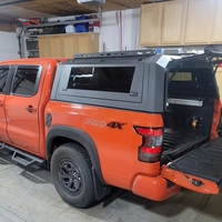 Capot de camion Nissan Frontier Pro 4X avec fenêtres latérales, accessoires pour pick-up 4x4, coque rigide en aluminium, couvre-caisse de camion