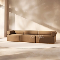 2024 Nuevo diseño Muebles de patio Cojín de teca sólida Sofá sin brazos Sofás de un solo asiento