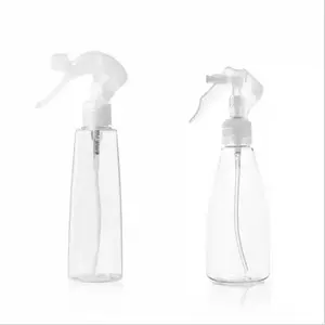 Individuelle wiederverwendbare 200 ml leere kunststoff-PET-klarheit Mini-Trigger-Sprühdose Nebel-Pumpflasche für Reinigungsprodukte Gartenarbeit