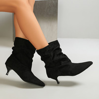 Bottes mi-mollet pour femmes, style 2026, légères, respirantes, avec doublure en maille et talon aiguille, pour le commerce extérieur