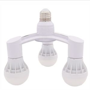 Phổ <span class=keywords><strong>E27</strong></span> để <span class=keywords><strong>2e27</strong></span> dẫn ánh sáng giữ đèn E26 vít bóng đèn Đầu chuyển đổi 3e27 mở rộng cơ sở đèn trắng nhựa - Product Image 6