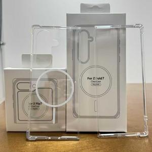 Coque transparente magnétique pour <span class=keywords><strong>Samsung</strong></span> <span class=keywords><strong>Galaxy</strong></span> <span class=keywords><strong>Z</strong></span> Flip 3/<span class=keywords><strong>4</strong></span>/5/6/7 ZFold 3/<span class=keywords><strong>4</strong></span>/5/6/7, compatible avec la charge sans fil - Product Image 5