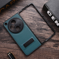Étui de support de béquille pour Oneplus Open 2 en 1 dur PC Combo PU cuir Vintage couverture de téléphone portable pour Oneplus Open