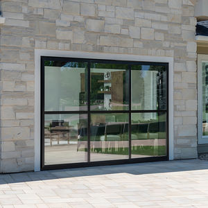 Portes <span class=keywords><strong>de</strong></span> <span class=keywords><strong>garage</strong></span> automatiques à ouverture vers le haut, à double vitrage isolant, à cadre en aluminium résistant aux ouragans, vente en gros commerciale - Product Image 4