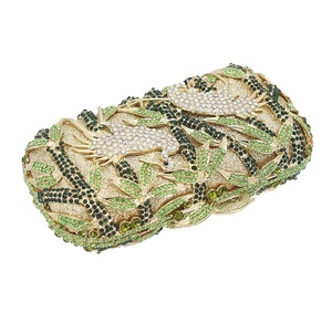 กระเป๋าคลัทช์ไม้ไผ่สุดหรูสำหรับผู้หญิงกระเป๋าถือไรน์สโตนแวววาวสำหรับงานเลี้ยงค็อกเทลงานเต้นรำ - Product Image 3