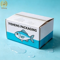Boîtes d'emballage pour fruits de mer en carton ondulé résistant et imperméable - Boîtes rigides écologiques pour la livraison personnalisée de fruits de mer