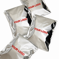 Sacs d'expédition en polyéthylène argenté métallisé, imperméables, mats ou brillants, avec logo personnalisé, faible MOQ, pour chaussettes, en feuille d'aluminium
