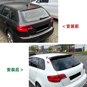 Audi A3 8P Rear Spoiler Piano Black Carbon Fiber Texture Ducktail Trunk Wing 2004-2013 Five Door Standard Model Upgrade - Product Image 5