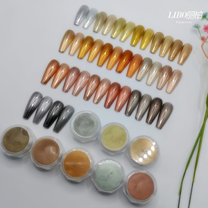 LIBO Magic Luxury Chrome Mirror Powder Silver Gold Metallic Effect Nail Art Pigment - Product Image 4