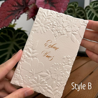 Livrets de Vœux de Mariage Personnalisés et Élégants, Faits Main, avec Bords Frangés et Motifs Floraux 3D en Relief, Invitations de Mariage