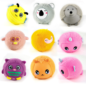 Boule en peluche de 5 pouces, jouets animaux, lapins LED, abeilles, paresseux, chouettes licorne TPR cadeaux pour enfants - Product Image 2