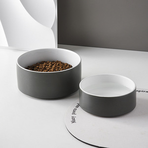 Bán buôn Pet Dog Cat gốm ăn Bát với cao tre khung Dog Feeder nước thực phẩm bát đôi Bát kết hợp - Product Image 2