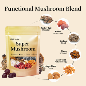 Booster cérébral de marque privée OEM Gummy Focus Memory Améliorer la concentration Suppléments de santé aux champignons Gummies nootropiques - Product Image 2