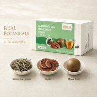 Thé aux herbes Keto sans calorie, saveur fruit du moine et Reishi blanc, directement de l'usine, en sachet, naturellement sucré, sans sucre ajouté, OEM